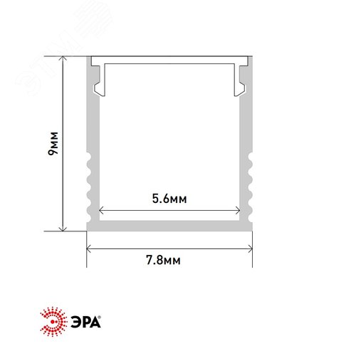 Комплект с накладным анодированным профилем 0709 7,8х9мм 2м - фото 2
