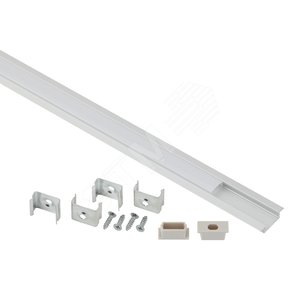 Комплект с врезным анодированным профилем с фланцем CAB251 21х6мм, 2 м (5/80/2400) - фото 1