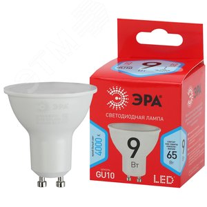 Лампа светодиодная ECO LED MR16-9W-840-GU10 (диод, софит, 9Вт, нейтр, GU10) (10/100/4400)