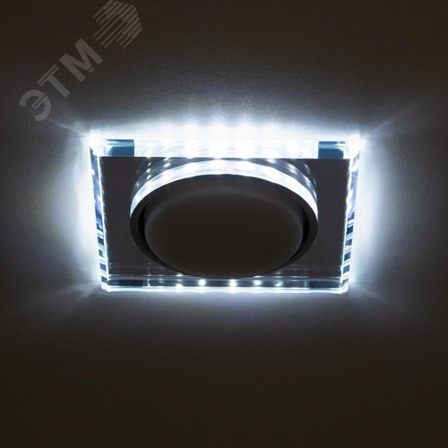 Светильник встраиваемый со светодиодной подсветкой DK LD50 MR GX53 зеркальный - фото 3