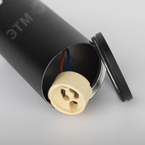 Светильник трековый однофазный TR45 - GU10 S BK подвесной 52х100 мм под лампу MR16 черный - фото 4