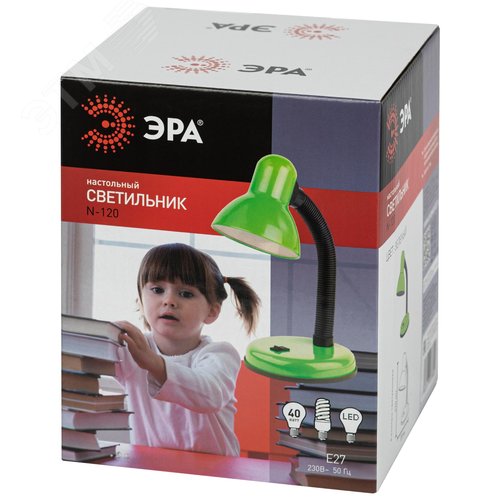 Светильник настольный зелёный N-211-Е27-40W-GR - фото 4