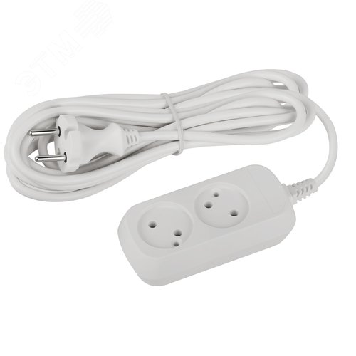 Изображение товара Удлинитель электрический 2 розетки без заземления 5м ПВС 2x0.75мм2 UDL-10-250 Greenline (шт)