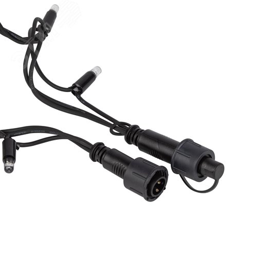 Гирлянда 30 LED Нить 3 м, желтый свет, черный каучук, 220 В, IP65 ERAPS-NZ1 - фото 5