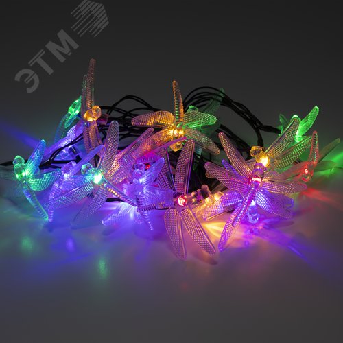 Гирлянда садовая ERASF22-16 Стрекоза на солнечной батарее 5,8 м - фото 2