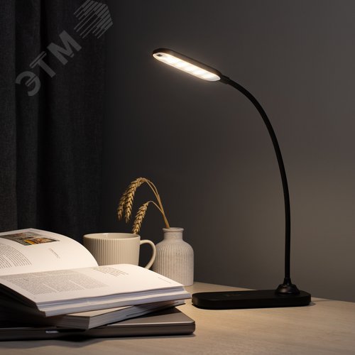 Светильник настольный светодиодный аккумуляторный 6Вт черный NLED-524-6W-BK - фото 15