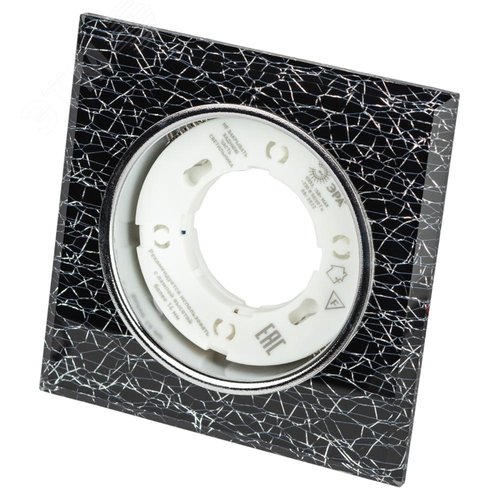 Светильник встраиваемый со светодиодной подсветкой DK LD50 WH/BK GX53 белый черный - фото 7