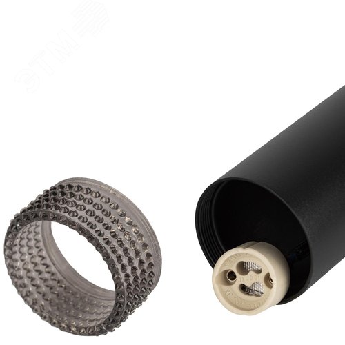 Светильник подвесной (подвес) PL18 BK/GR MR16 GU10 потолочный цилиндр черный, серый - фото 5