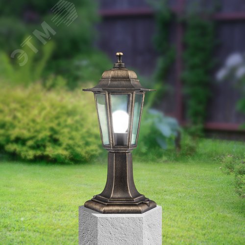 Светильник садово-парковый НТУ 06-60-001 Оскар шестигранный под бронзу IP44 Е27 max60Вт - фото 6