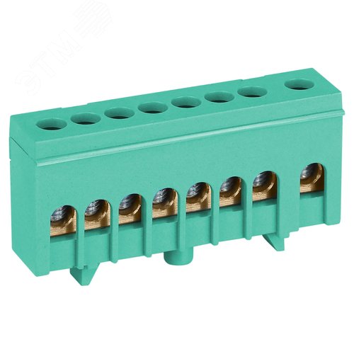 Изображение товара Шина NO-224-102 PE земля в изолированном корпусе на DIN-рейку ШНИ-6х9-8-Д зеленый (шт)