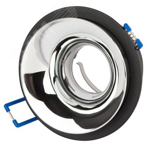 Светильник встраиваемый декоративный KL103 BK/CH MR16 GU5.3 черный хром - фото 1