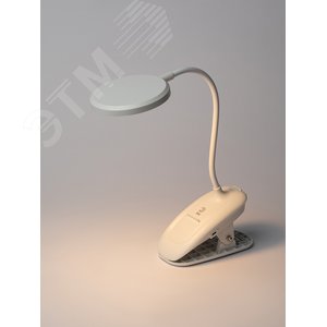 Светильник настольный NLED-513-6W-W светодиодный аккумуляторный на прищепке белый - фото 7