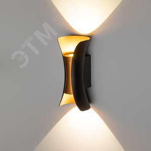 Декоративная подсветка WL42 BK+GD светодиодная 6Вт 3500К черный/золото IP54 для интерьера, фасадов зданий Б0054420 ЭРА