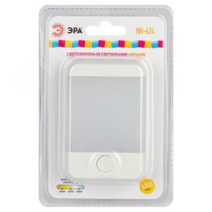 Ночник - светильник светодиодный NN-624-SW-W в розетку с выключателем белый - фото 2