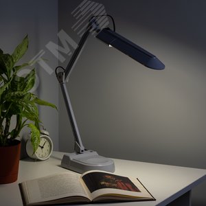 Светильник настольный с лампой PL на струбцине и с основанием серый NL-202-G23-11W-GY C0041461 ЭРА - 4