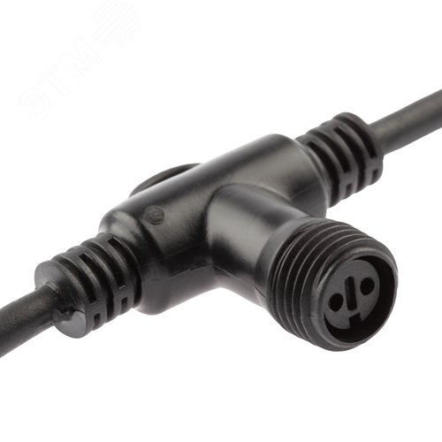 Коннектор ERAPS-C для гирлянд Т-образный IP65 каучук черный - фото 4