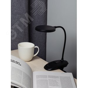 Светильник настольный NLED-513-6W-BK светодиодный аккумуляторный на прищепке черный - фото 8