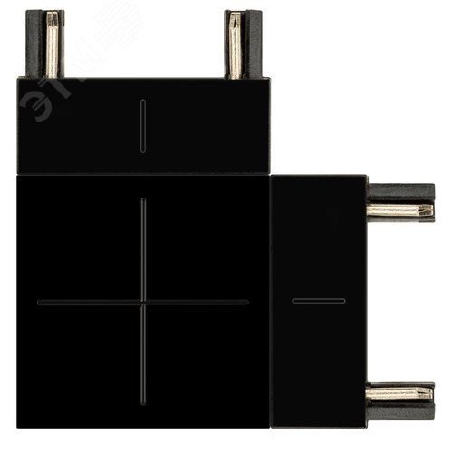 Коннектор угловой для тонкого магнитного шинопровода черный TRM-S5-CC BK - фото 1