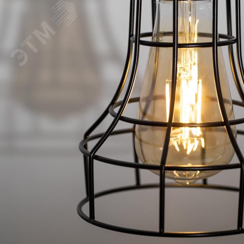 Подвес PL10 BK металл, E27, max 60W, d135 мм, черный (20/240) - фото 6