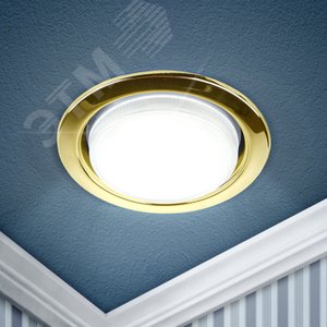 Светильник встраиваемый KL35 GD-10 /1 под лампу Gx53 220V 13W золото(10/100/2400) - фото 5