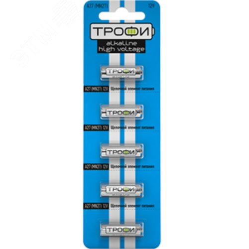 Батарейка Трофи A27-5BL ENERGY POWER Alkaline (100/1000/60000) - фото 2