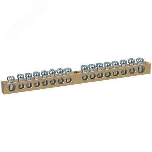 Изображение товара Шина NO-122-18 PEN земля-ноль 6х9мм 16/1 латунная с креплениями по центру (шт)