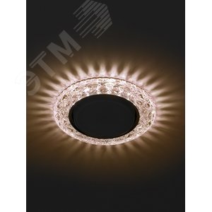 Светильник точечный декоративный cо светодиодной подсветкой Gx53, шампань DK LD24 CHP/WH Б0029632 ЭРА - 4