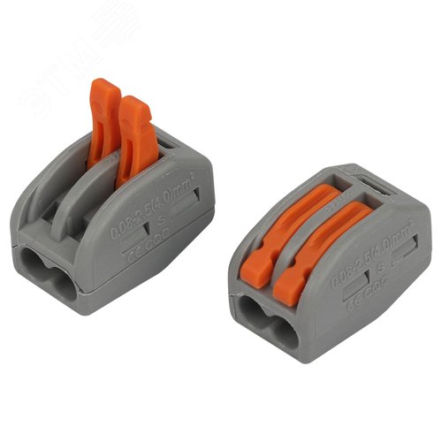 Изображение товара Клемма универсальная 222-412 с рычагами 2-проводная 0.08-2.5/4 мм2 NO-225-420 (упаковка 4 шт.) (упак)