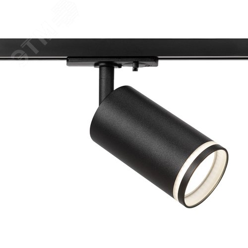 Светильник трековый TR52 - GU10 BK однофазный под лампу GU10 матовый черный - фото 3
