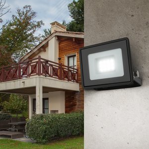 Прожектор светодиодный ДО-10 Вт 4000К 800 Лм IP65 черный 10w нейтральный 200-240В LPR-023-0-40K-010 - фото 6