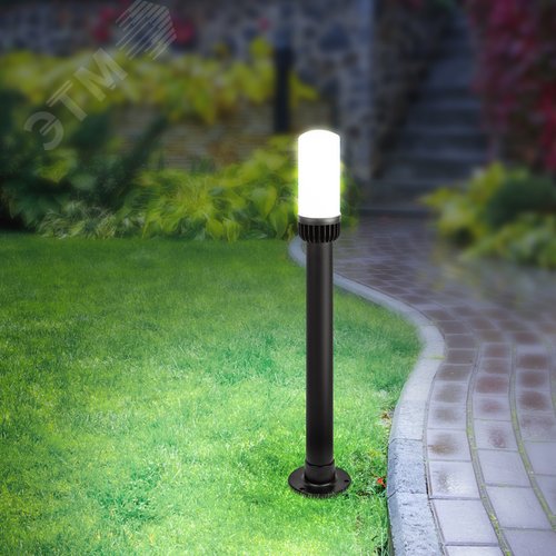 Светильник садово-парковый НТУ 01-60-012 Поллар напольный черный IP54 Е27 max60Вт h840мм - фото 7