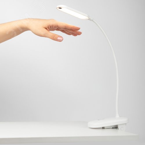 Светильник настольный светодиодный аккумуляторный на прищепке 6Вт белый NLED-525-6W-W - фото 13