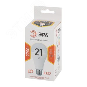 Лампа светодиодная LED 21 Вт 1680Лм 2700К груша теплый E27 170-265В LED A65-21W-827-E27 Standart - фото 2