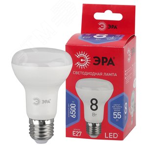 Лампа светодиодная LED 8 Вт 640Лм 6500К рефлектор холодный E27 220-240В LED R63-8W-865-E27 Red Line - фото 1