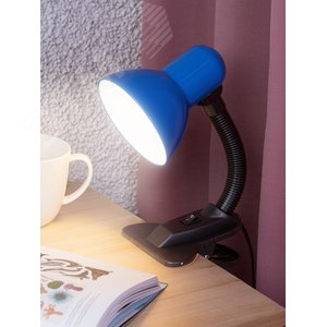 Светильник настольный на прищепке синий N-102-E27-40W-BU - фото 2