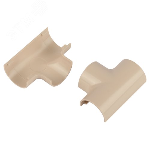 Изображение товара Угол т-образный T-KK-20-12-B для полукруглого кабель-канала бежевый 20х12мм 2шт/комплект (шт)