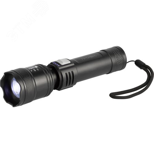 Фонарь светодиодный Трофи UA-103 аккумуляторный 7 Вт оптический Zoom 3 режима powerbank - фото 3