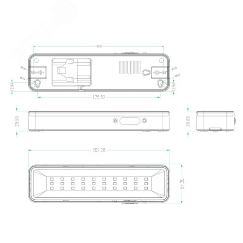 Светильник светодиодный аварийный постоянный DBA-105-0-20 30LED 5ч IP20 40/1600 - фото 7