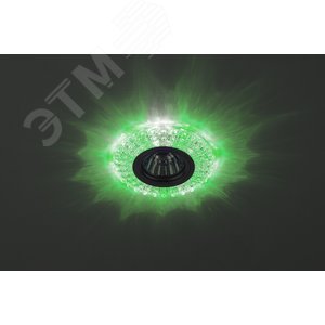 DK LD2 SL/GR+WH Точечные светильники декор cо светодиодной подсветкой (зеленый+белый), прозрачный Б0019199 ЭРА - 3