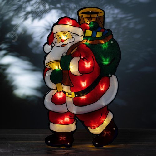 Фигура светодиодная новогодняя Дед Мороз 2, 24x45 см, 20 LED, 3*AAA, IP20 ENGDS-16 - фото 6