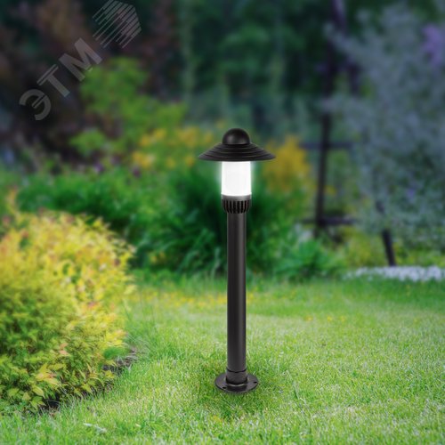 Светильник садово-парковый НТУ 01-60-009 Поллар напольный черный IP54 Е27 max60Вт h860мм - фото 8