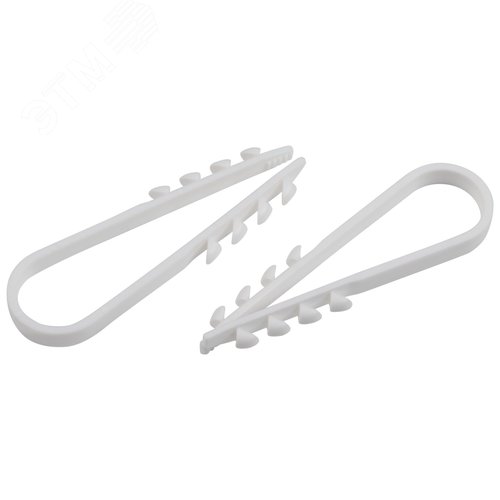 Изображение товара Дюбель-хомут для круглого кабеля 11-18 мм белый (100 штук) NO-224-223 (упак)
