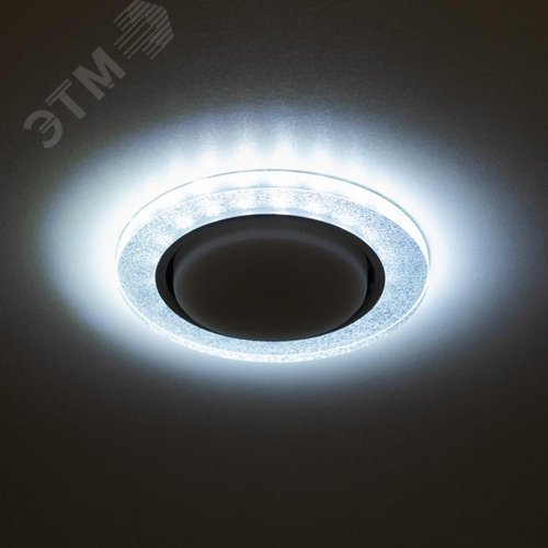 Светильник встраиваемый со светодиодной подсветкой DK LD51 CH/SHSL GX53 хром серебро - фото 3