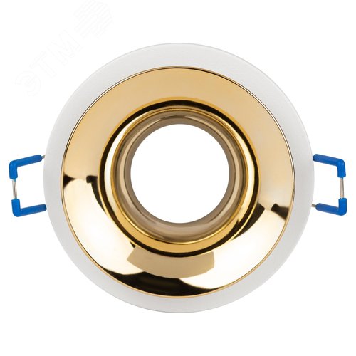 Светильник встраиваемый декоративный KL103 WH/GD MR16 GU5.3 белый золото - фото 5