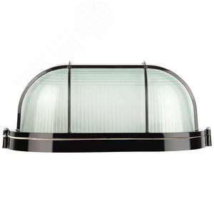 Светильник НБП 04-100-002 Акватермо алюминий/стекло решетка IP54 E27 max 100Вт 280х160 овал черный - фото 3