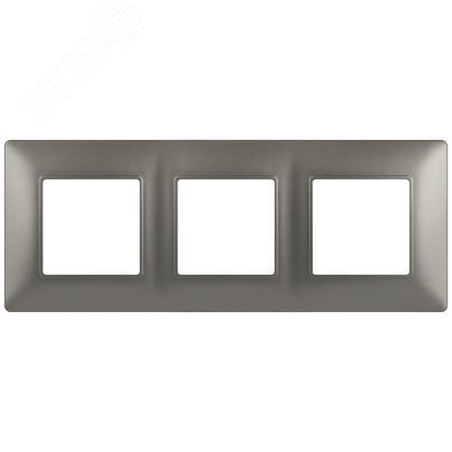 Изображение товара Рамка для розеток и выключателей 3 поста титан пластик ЭРА Elegance 14-5003-16 (шт)