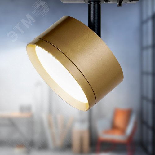 Светильник трековый TR48 - GX53 MG однофазный под лампу GX53 матовое золото под лампу GX53, лампа в комплект не входит - фото 3