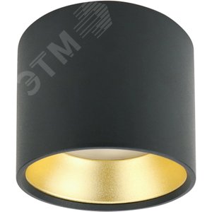 Подсветка Накладной под лампу Gx53, алюминий, цвет черный+золото OL8 GX53 BK/GD лампа с цоколем GX53 ( в комплект не входит)