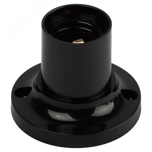 Изображение товара Патрон Е27 потолочный бакелит черный (шт)