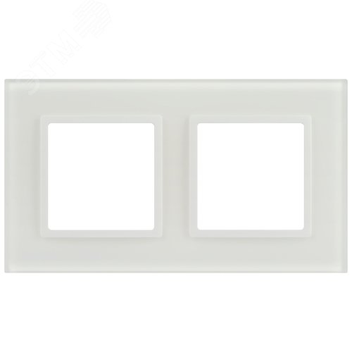Изображение товара Рамка для розеток и выключателей 2 поста белый матовый пластик ЭРА Elegance 14-5102-01М (шт)